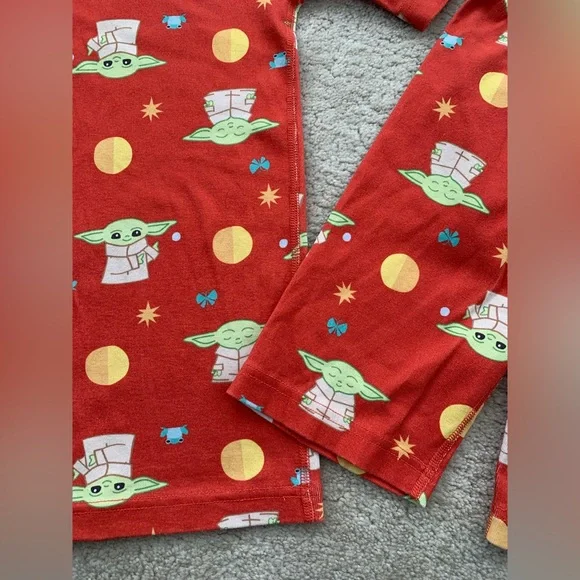 Hanna Andersson Size 140, 10, Star Wars Mandalorian Grogu Baby Yoda Sun Pajamas - Picture 7 of 7